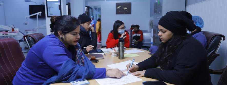 doctors team in dental academy