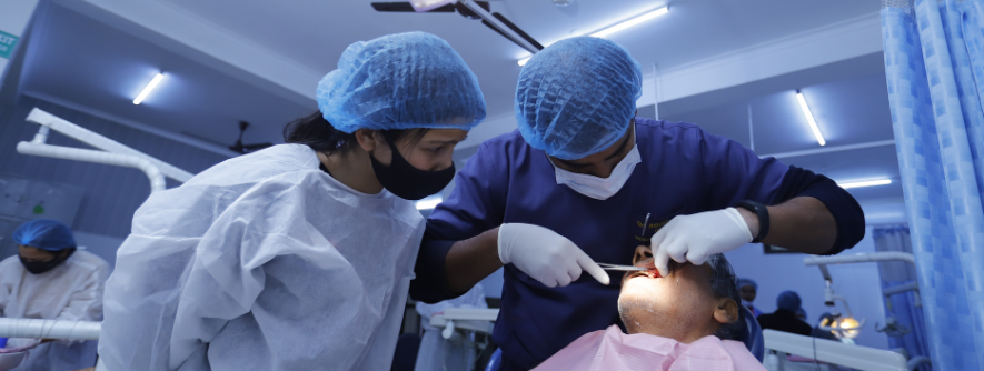 doctors team in dental academy